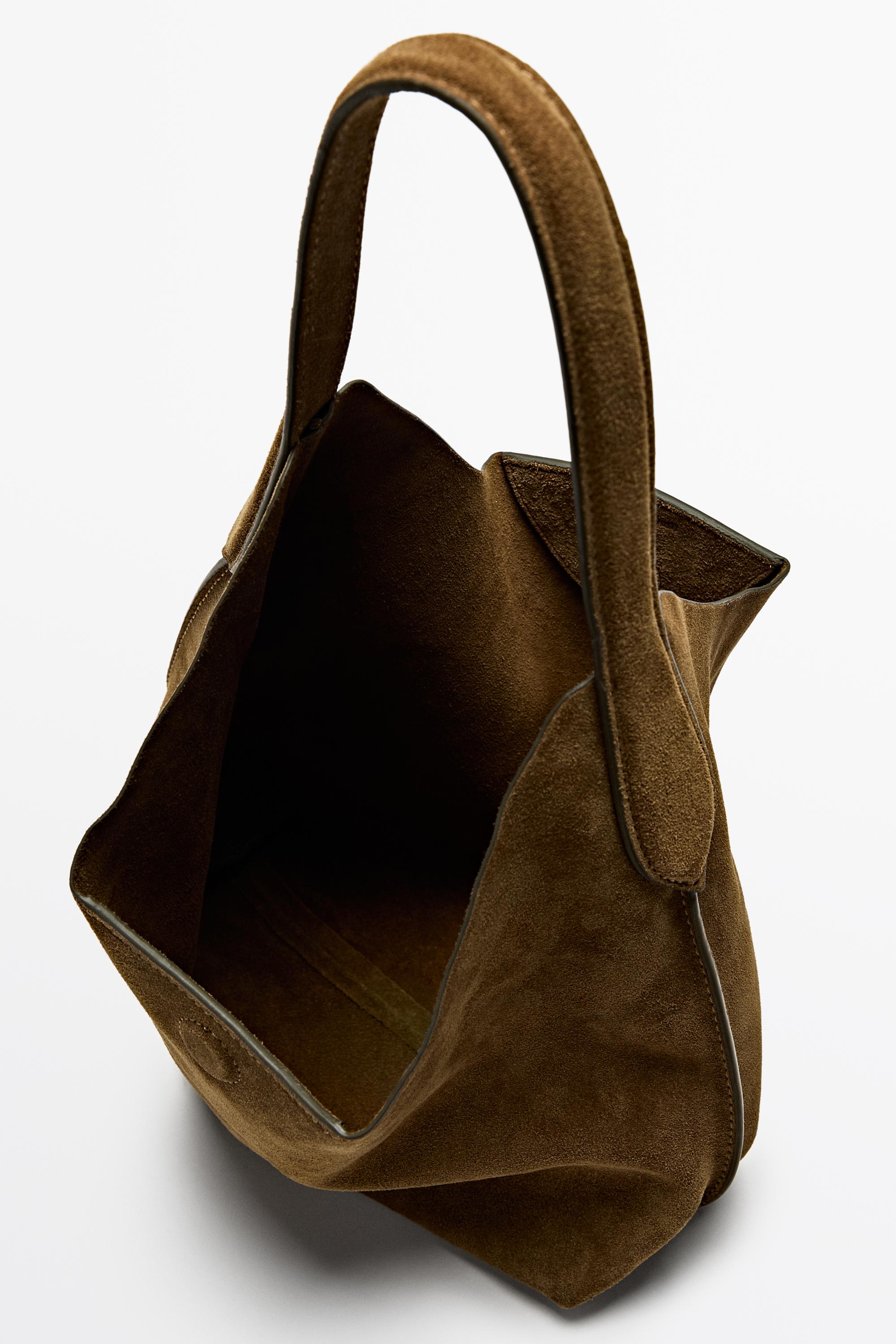 Split suede leather mini bag
